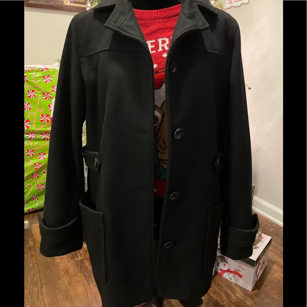 Wool coat-black